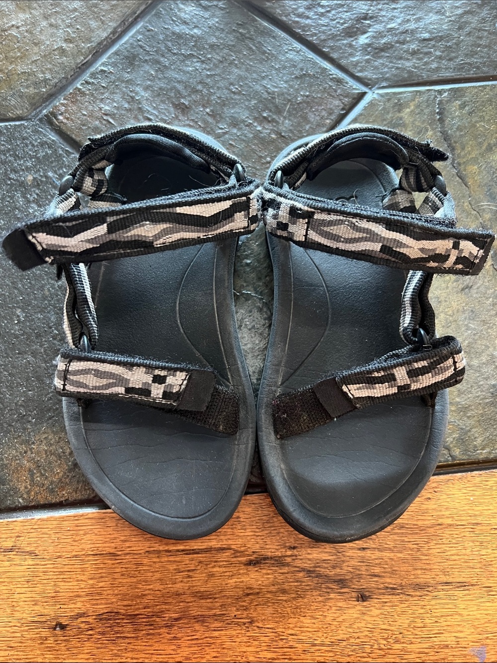 Teva kidsBlack and Gray Outdoor Strap Sandals